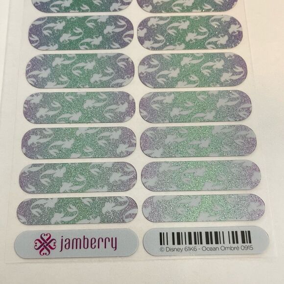 Jamberry Ocean Ombré The Little Mermaid Full Sheet Nail Wraps 61K6 - Picture 6 of 9